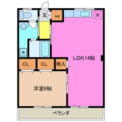 中川原駅 徒歩34分 3階の物件間取画像